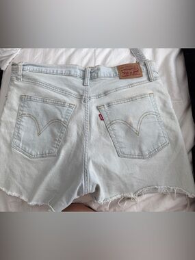 Levi's Pale Blue Light-Wash Denim Shorts